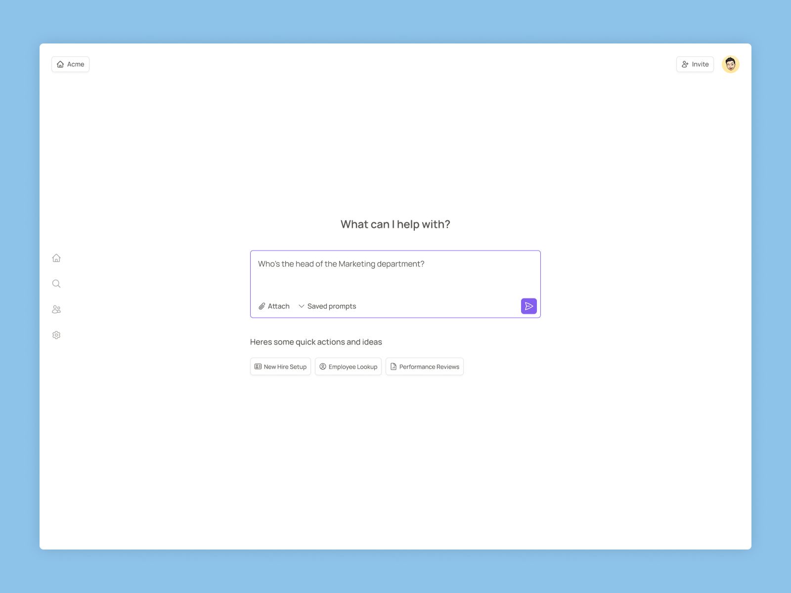 Teem conversational interface